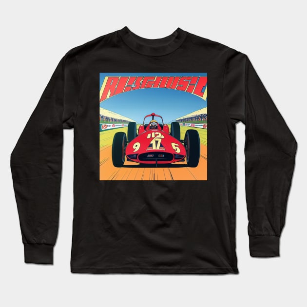 Vintage Finish Line F1 Racing Long Sleeve T-Shirt by BAYFAIRE